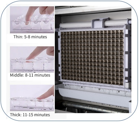 98KW CE ISO9001 Zertifizierung Gewerbliche Eisverteilmaschine mit 200kg Eislager